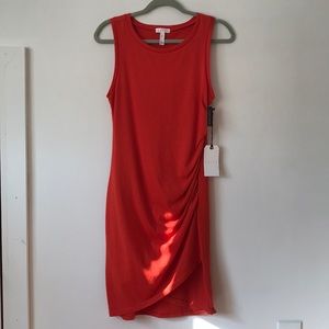 Leith Orange Cinched Waist Tank Dress NWT